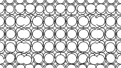 Abstract Geometric Fade Pattern Monochrome Repeating Design with Interlocking Circles and Stars Transitioning to Diamond Shapes for Modern Backgrounds and Wallpapers.