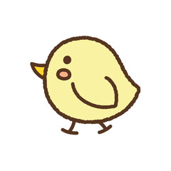 手書き風の生き物単品アイコンイラスト　ひよこ © nissat