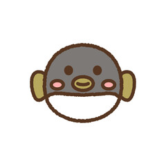 手書き風の生き物単品アイコンイラスト　河豚 © nissat