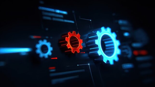 A celestial engine room with intelligent gears projecting visual diagrams that break down program complexity helping mechanics review a destabilizing issue through mechanical interaction