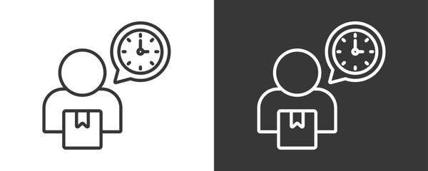 Patience Icon Set Vector Collection Isolated In Black And White