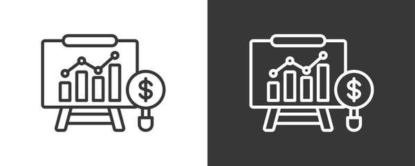 Statistical Evaluation Icon Set Vector Collection Isolated In Black And White