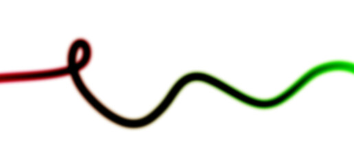 Abstract glowing neon horizontal lines flow futuristic concept transparent background 