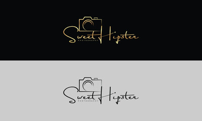 Handwriting logo signature logo Photography logo Design template