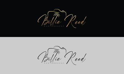 Handwriting logo signature logo Photography logo Design template