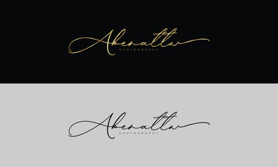 Handwriting logo signature logo Photography logo Design template