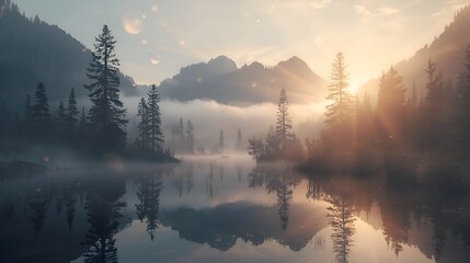 sunrise over the mountains