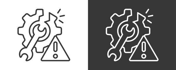 Disruption Icon Set Vector Collection Isolated In Black And White