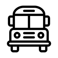School Bus Icon Public Transportation Vector