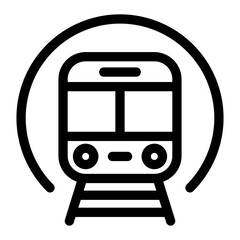 Subway Icon Public Transportation Vector