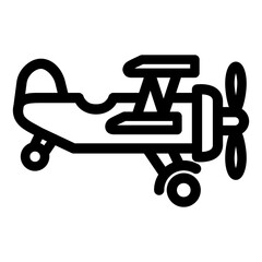 Vintage Plane Icon Air Transportation Symbol Vector