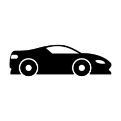 Sport Car Icon Transportation Solid Style