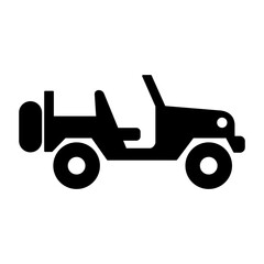 Off Road Car Icon Transportation Solid Style