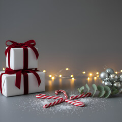 christmas background with gift boxes