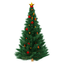 Obraz premium Christmas Tree with Ornaments and Star