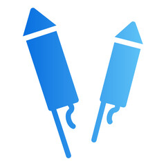 new year Line Gradient Icon