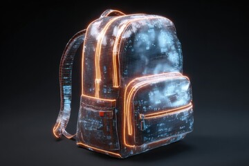 Colorful school bag designed for global education with advanced data processing features