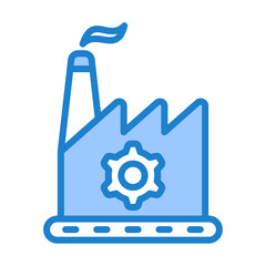 Manufacturing Icon - Blue Style