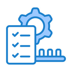 Production Plan Icon - Blue Style