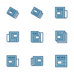 Newspaper icon vector isolated on white background. news paper icon vector