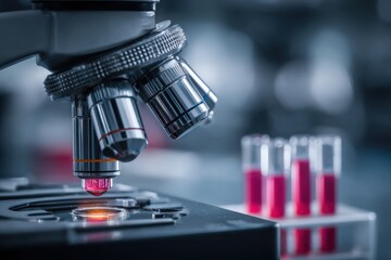 Breakthrough in medical research with advanced microscope technology highlighting important findings in laboratory studies