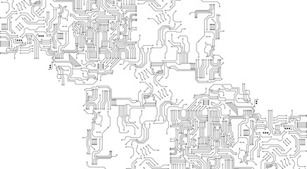 Circuit technology background with hi-tech digital vector illustration