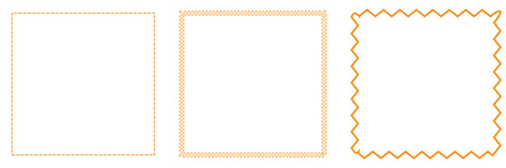 Decorative square frames for design projects
Hand-drawn  square borders with various decorative edges, ideal for invitations, labels, wedding, scrapbooking, social media graphics, and craft design.
