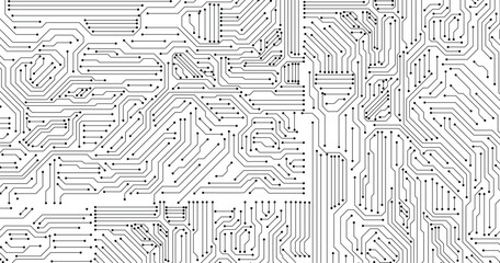 Abstract digital background with technology circuit board texture. Electronic motherboard illustration. Communication and engineering concept. Vector illustration