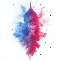 Vibrant color explosion in abstract form