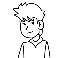 line drawing cartoon man