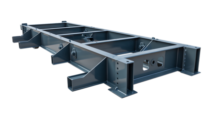 Grey Metal Industrial Frame Structure graphic design isolated on a transparent background