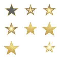 Obraz premium golden stars isolated on white background