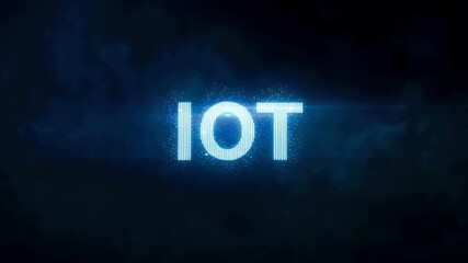 IOT digital network web design cyberspace with glowing blue neon light, futuristic data particles and lines, innovation connectivity concept for modern technology, wireless connection, virtual