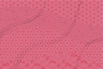 和柄　ピンク　年賀状　背景	