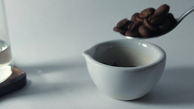 Coffee Beans Preparation to grind