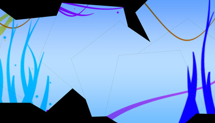 Fond flammes et tentacules sur fond blanc © tsuiho