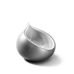 silver spoon on white background