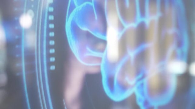 Woman analyst uses AI neural networks for data mining and optimization, working in a multinational company with automation tools. Artificial intelligence digital tools for success.