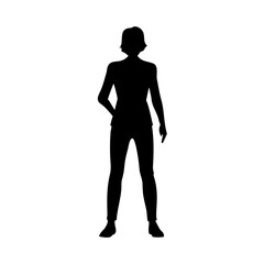 Gender Neutral Person Silhouette Vector Illustration