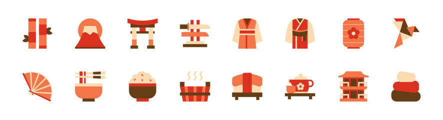 Japanese Culture Icon Set