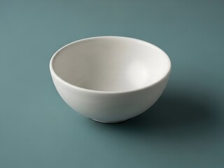Simple elegance white ceramic bowl studio shot against tranquil background