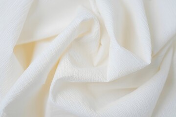 Cream Textured Fabric Close-Up - Softness and Detail