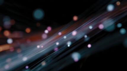 AI-generated abstract piece with dynamic particle streams, soft glows, and fluid motion for modern tech themes