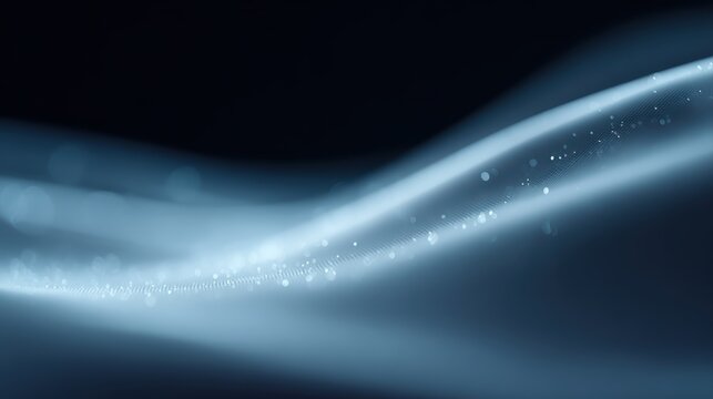 Futuristic AI-generated abstract waves with glowing digital particles and smooth gradients, representing modern technology and innovation - Powered by Adobe