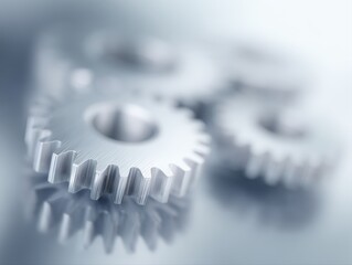 Abstract visualization of teamwork shown as interconnected gears moving in harmony, representing unity and efficient operations