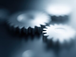 Abstract visualization of teamwork shown as interconnected gears moving in harmony, representing unity and efficient operations