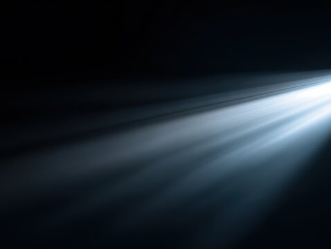 Abstract beam of light cutting through darkness symbolizing clarity, insight, and future vision