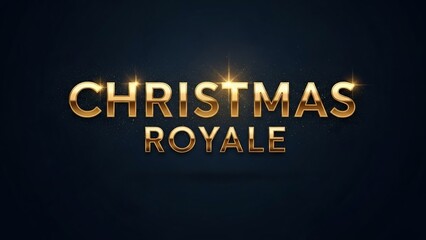 Obraz premium Elegant Golden Christmas Royale Text Effect on Dark Background.