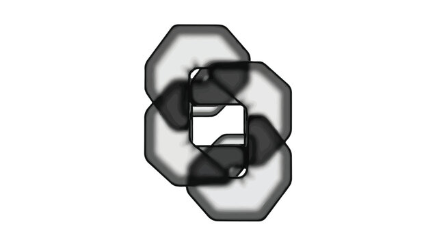 Abstract geometric pattern with interlocking octagons and squares creating a modern design