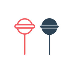 Candy icons set vector symbol